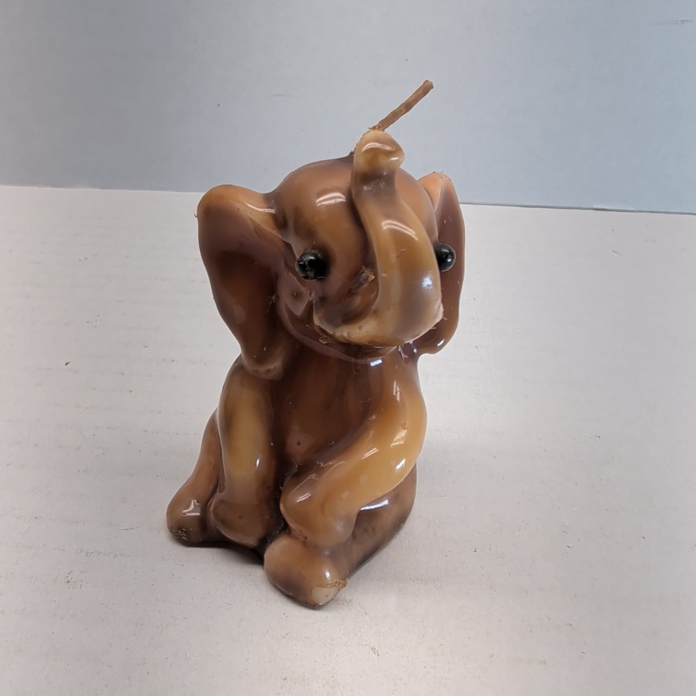 Lot of 5 Vintage Elephant Shaped Novelty Decorative Candle Wax Figurine - Picture 11 of 16